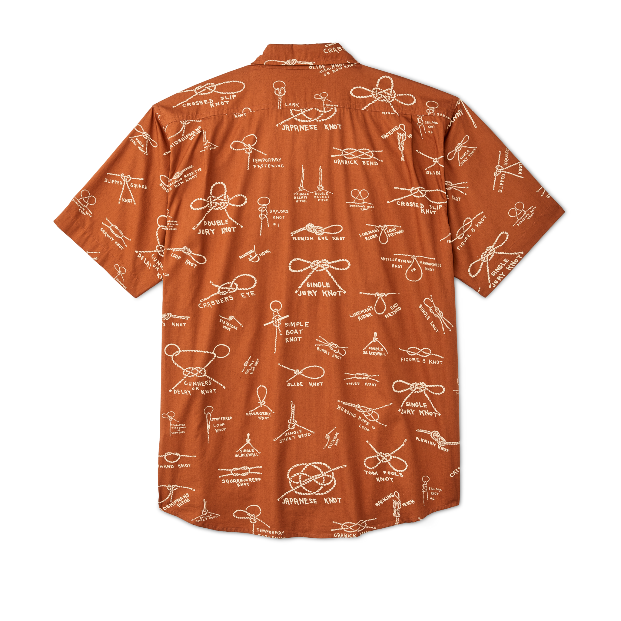 Alternative view of Filson's Washed Short Sleeve Feather Cloth Shirt - Bourbon / Knots