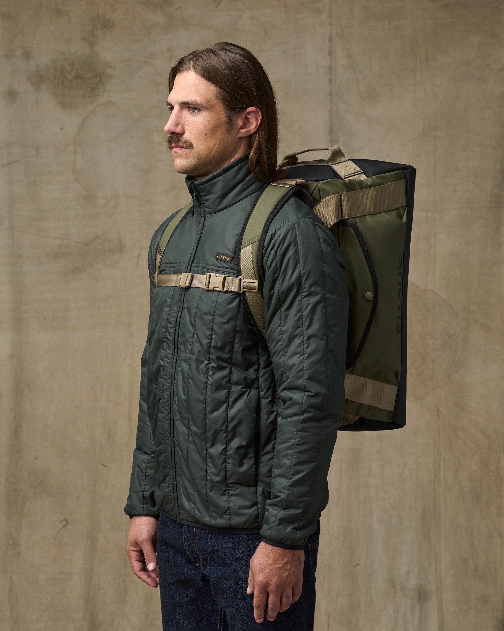 Alternative view of All-weather 40l Duffle - Olive / Black / Covert