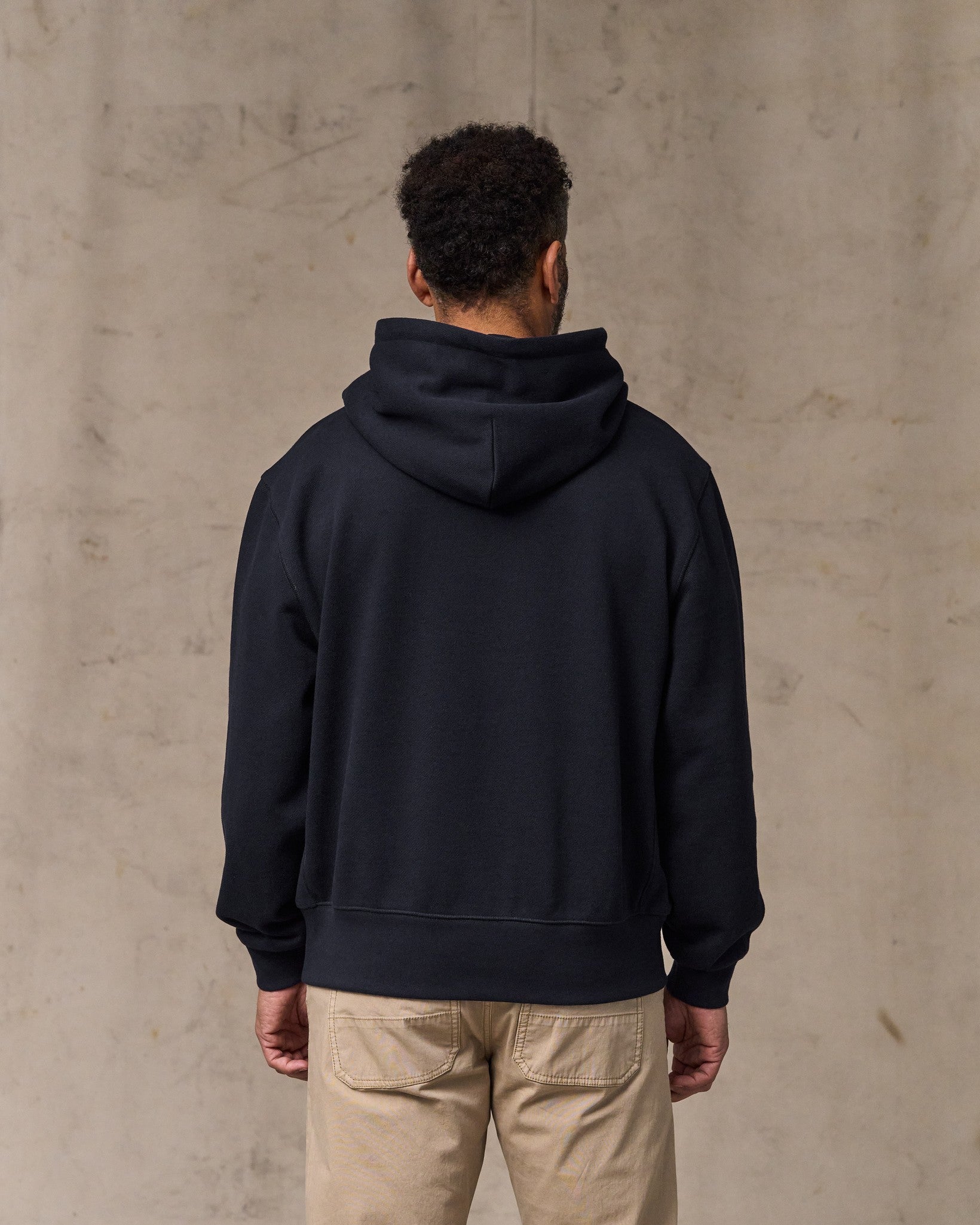 Alternative view of 14-oz. Heritage Fleece Hoodie - Dark Indigo