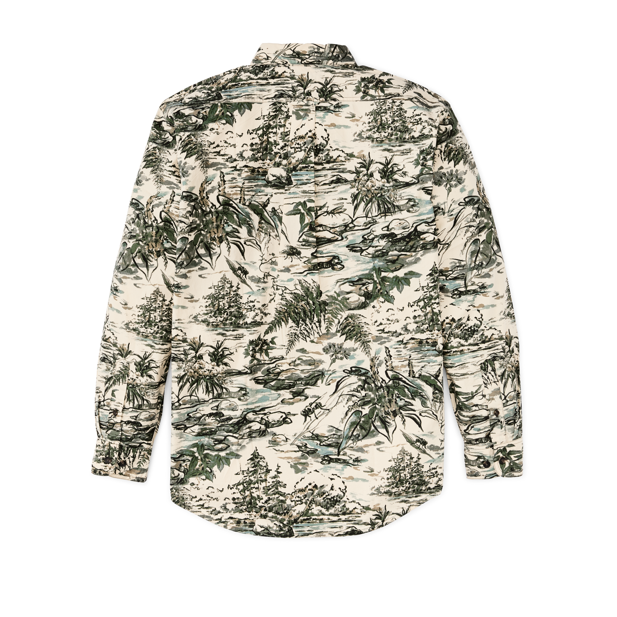 Alternative view of Filson X Housefly Washed Feather Cloth Shirt - Khaki / Scenic