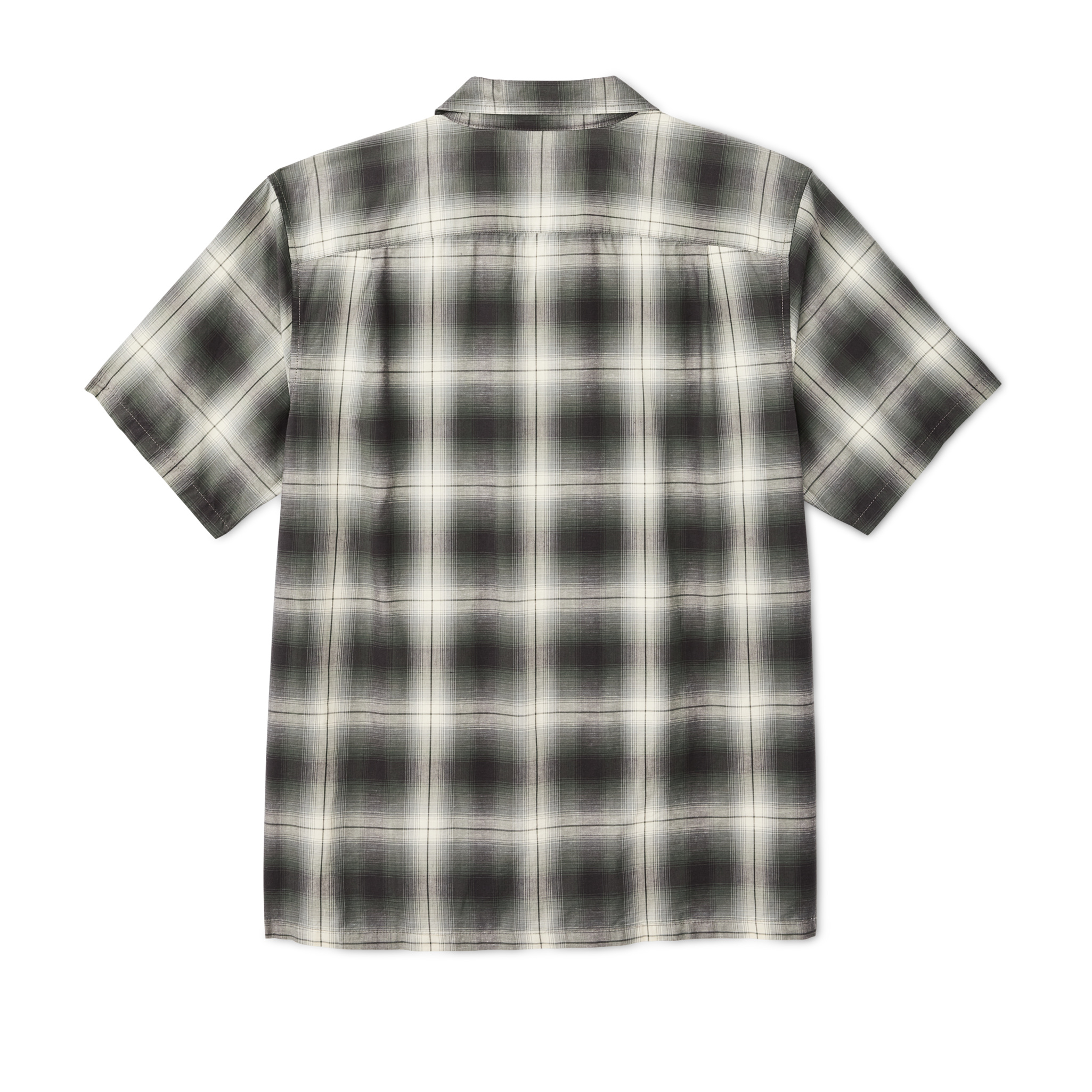 Alternative view of Greenwood Short Sleeve Camp Shirt - Olive / Beige Ombre