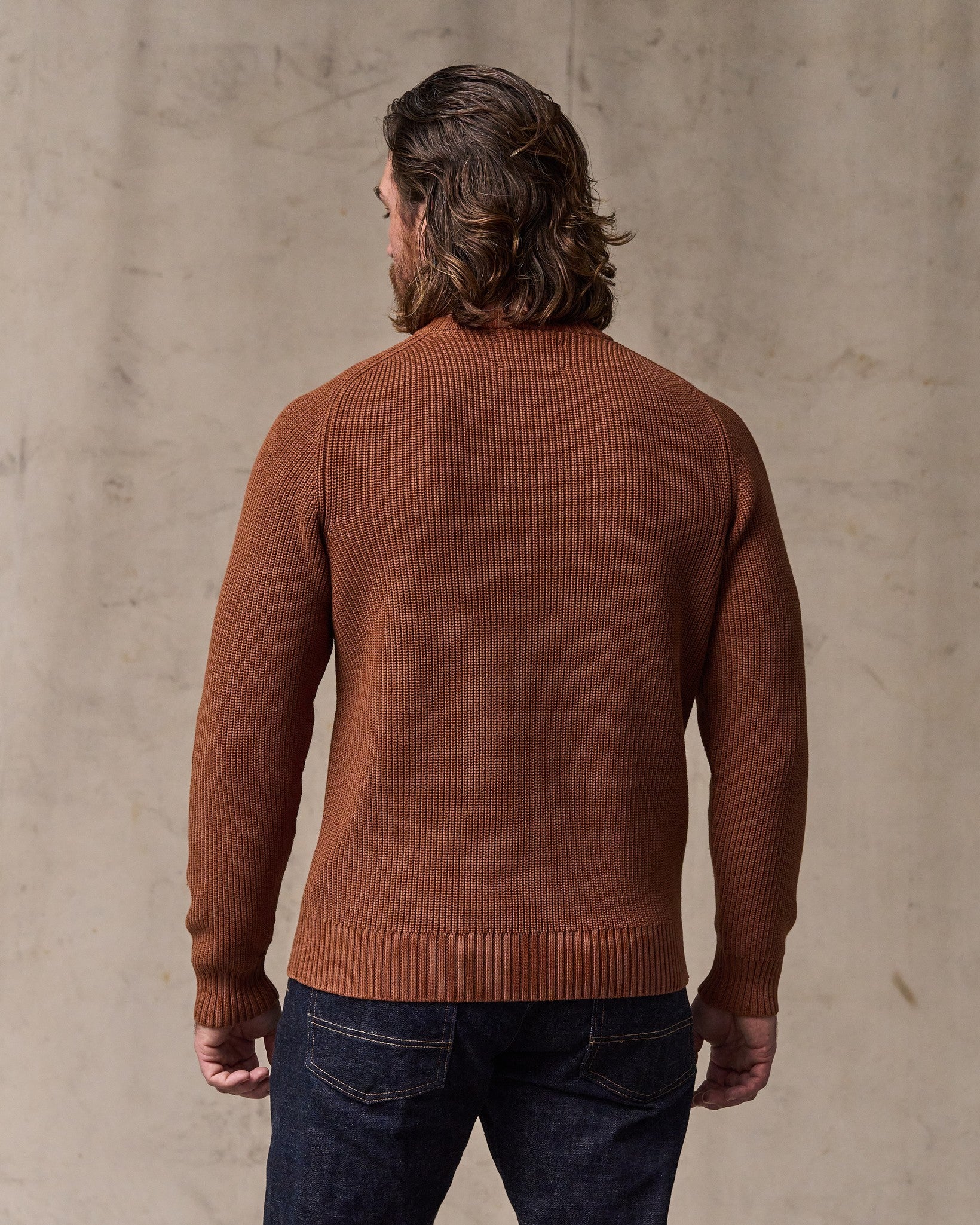 Alternative view of Vintage Cotton Crewneck Sweater - Rust