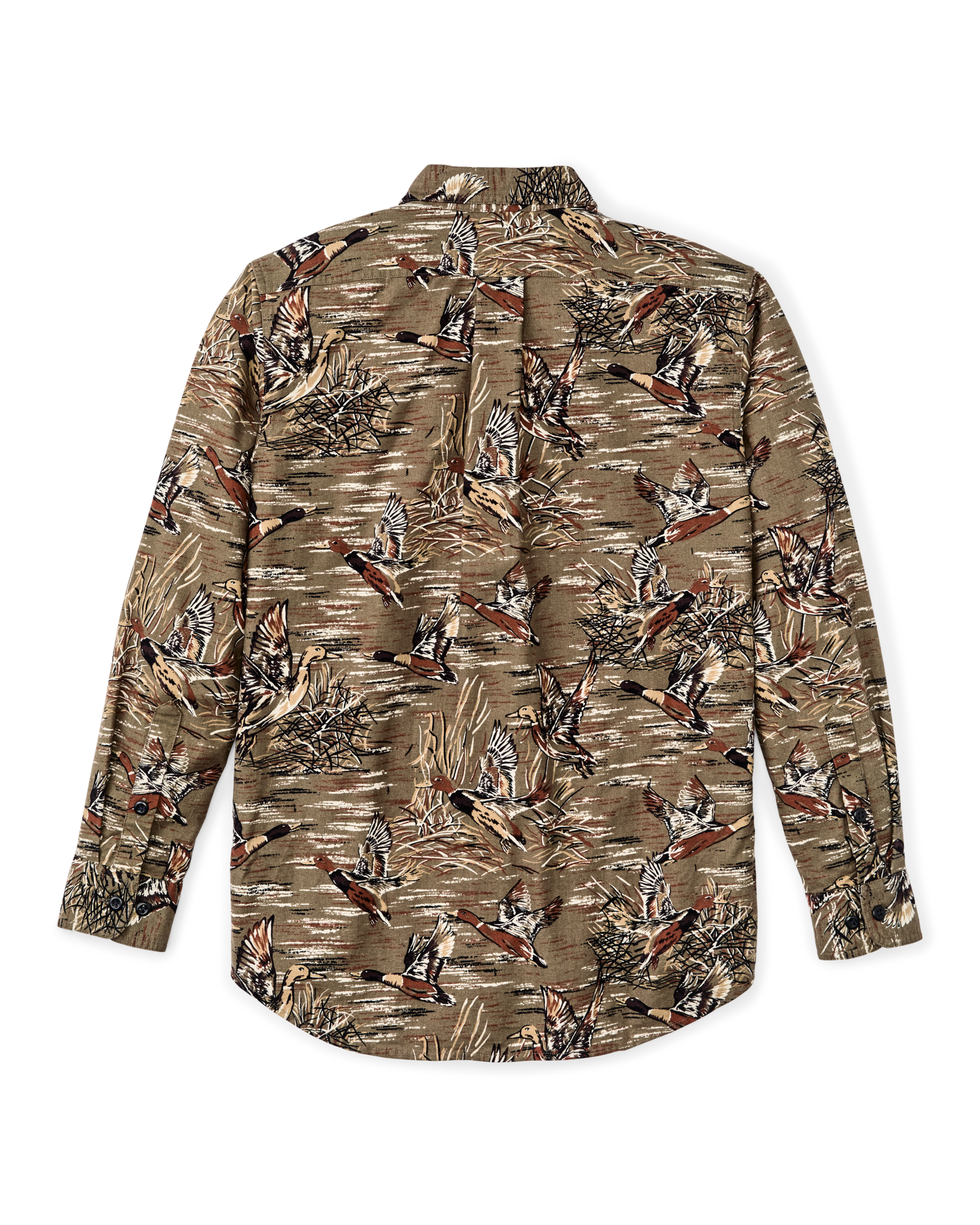 Alternative view of Field Flannel Shirt - Brown / Marsh Mallards