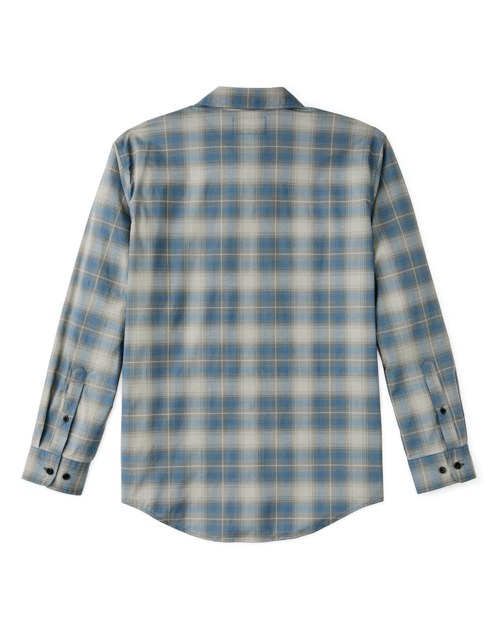 Alternative view of Twin Lakes Sport Shirt - Blue / Gray Plaid