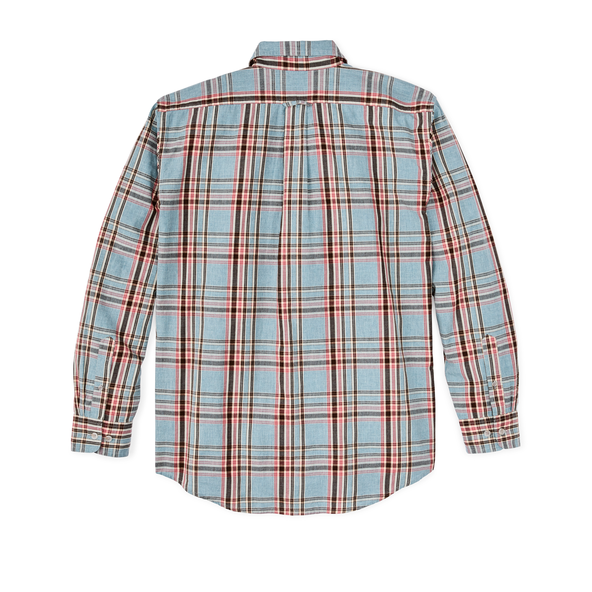 Alternative view of Filson's Washed Feather Cloth Shirt - Light Blue / Red / Natural Plaid