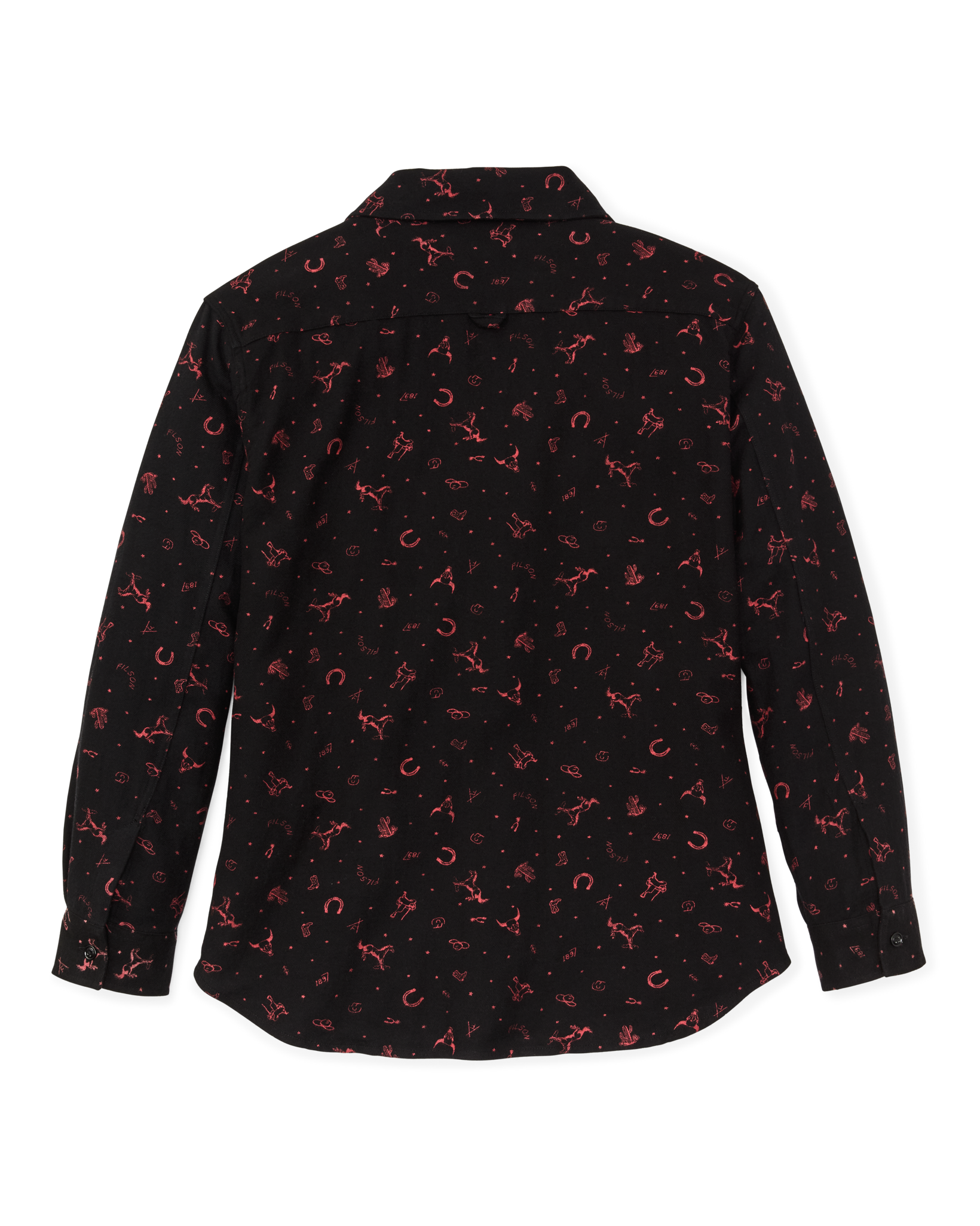 Alternative view of The Women's Rangeland Flannel Shirt - Black / Red Western