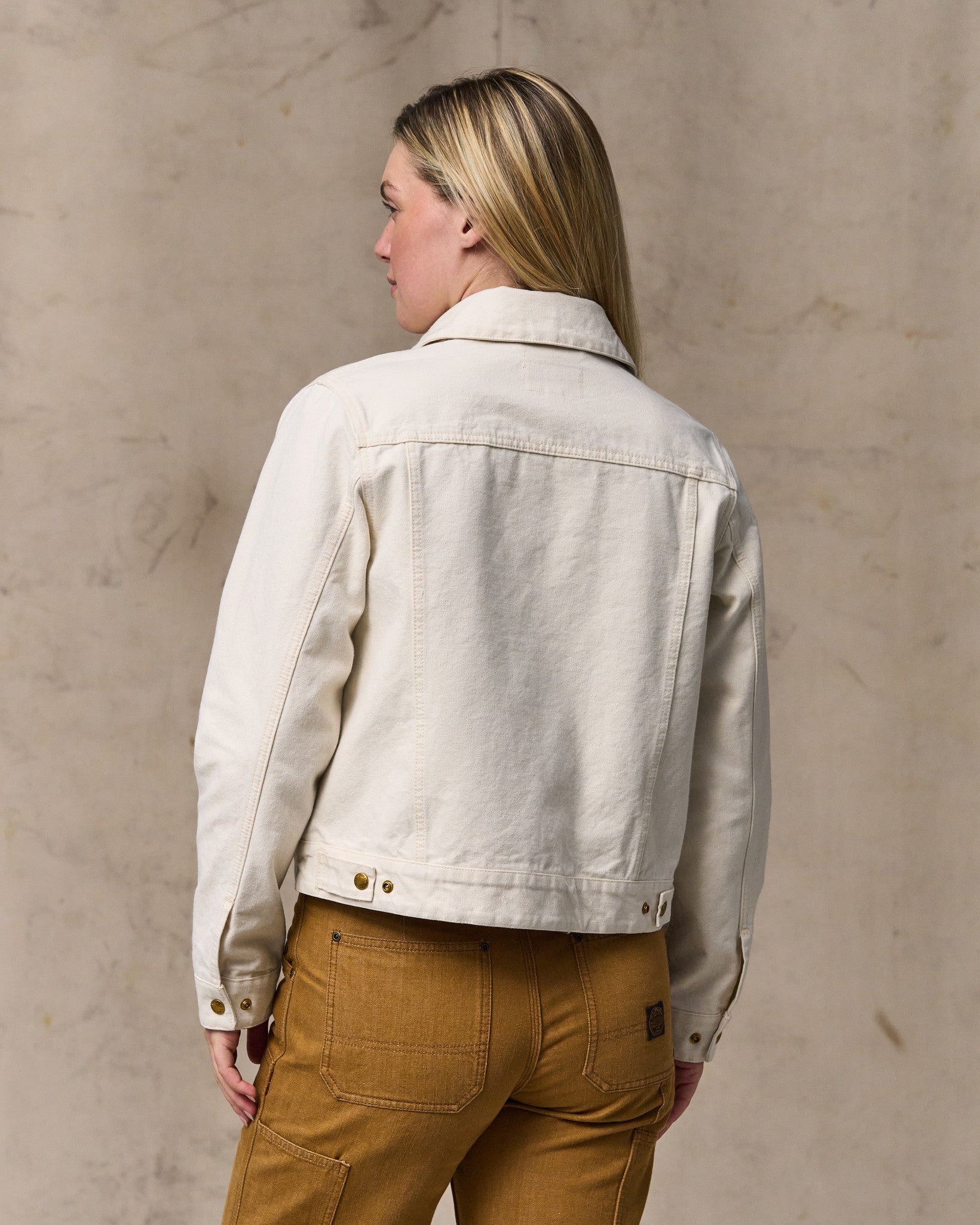 Alternative view of Women's Canvas Short Cruiser Jacket - Natural Seed