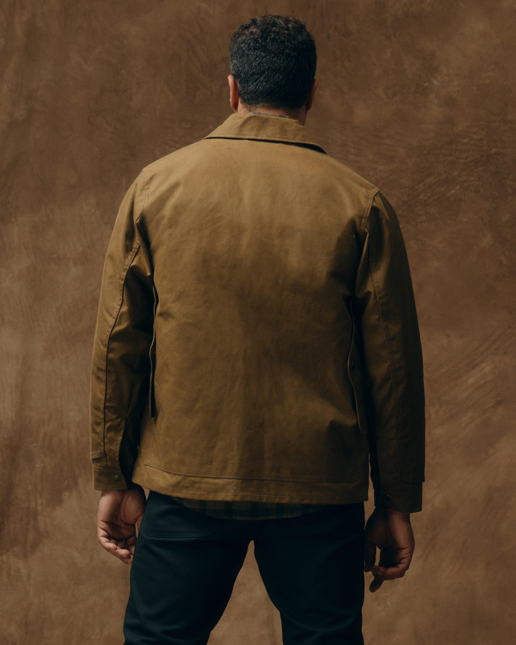 Alternative view of Lined Tin Cloth Cruiser Jacket - Dark Tan