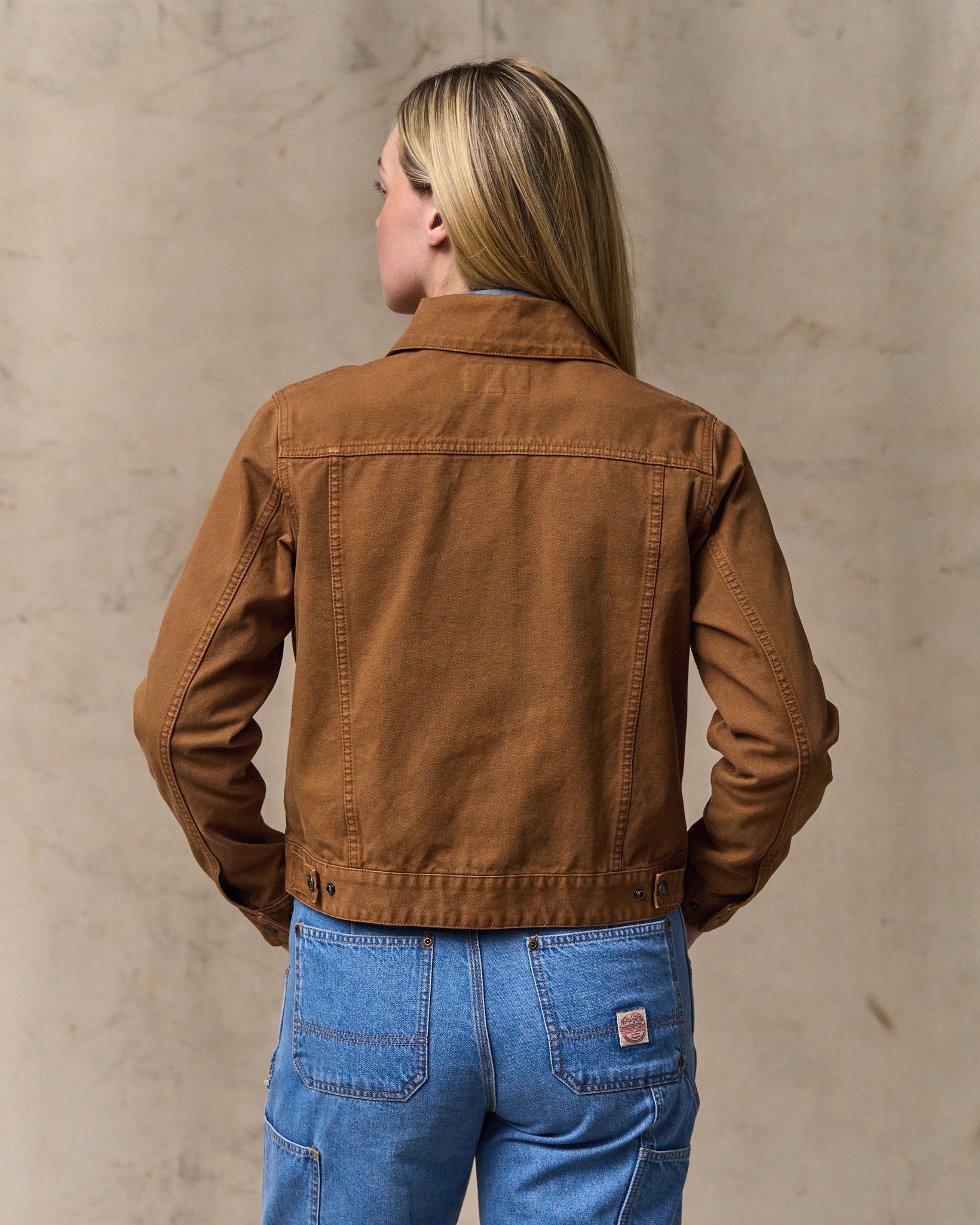 Alternative view of Women's Canvas Short Cruiser Jacket - Harvest Tan