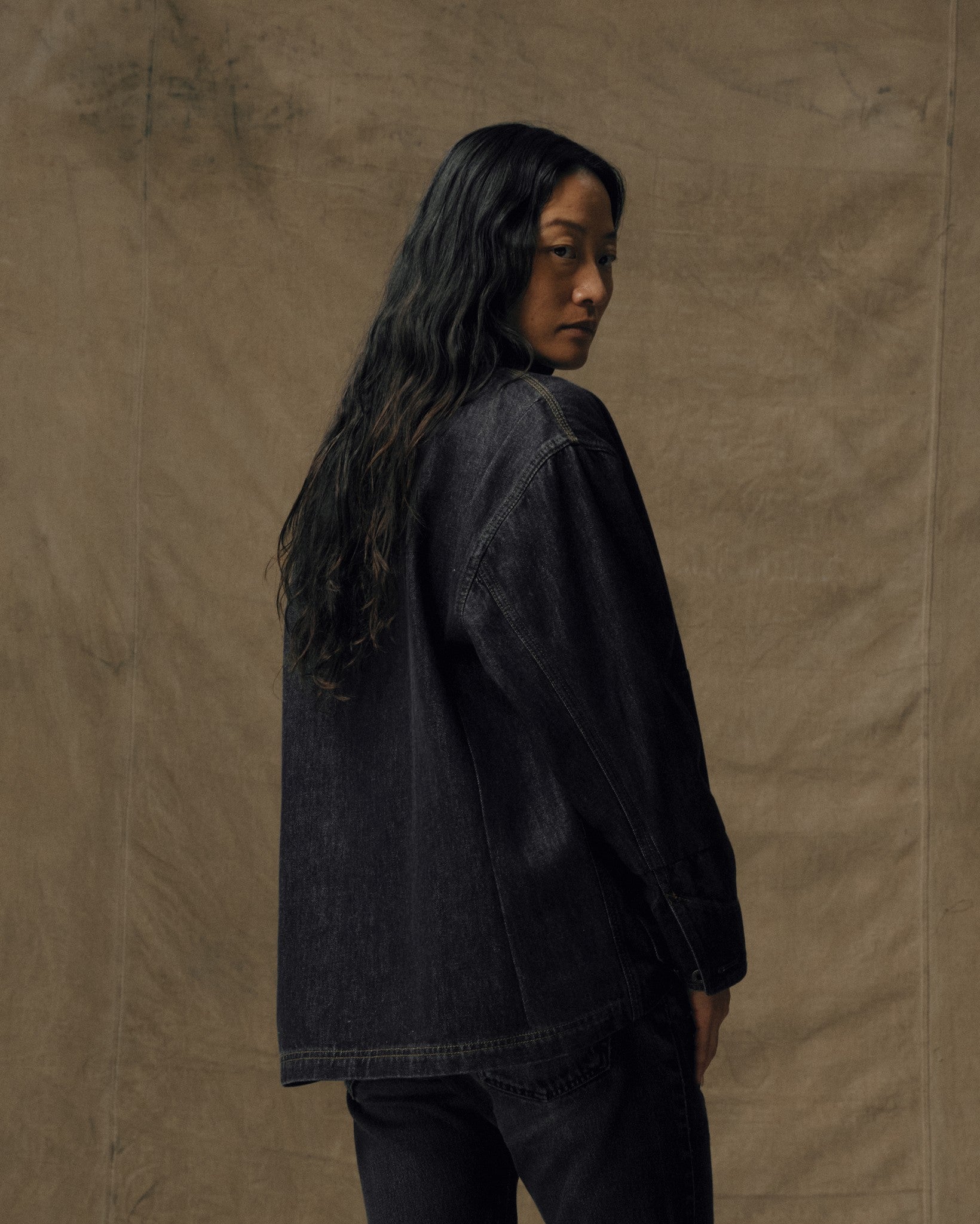 Alternative view of Women's Denim Barn Coat - Rinse Black