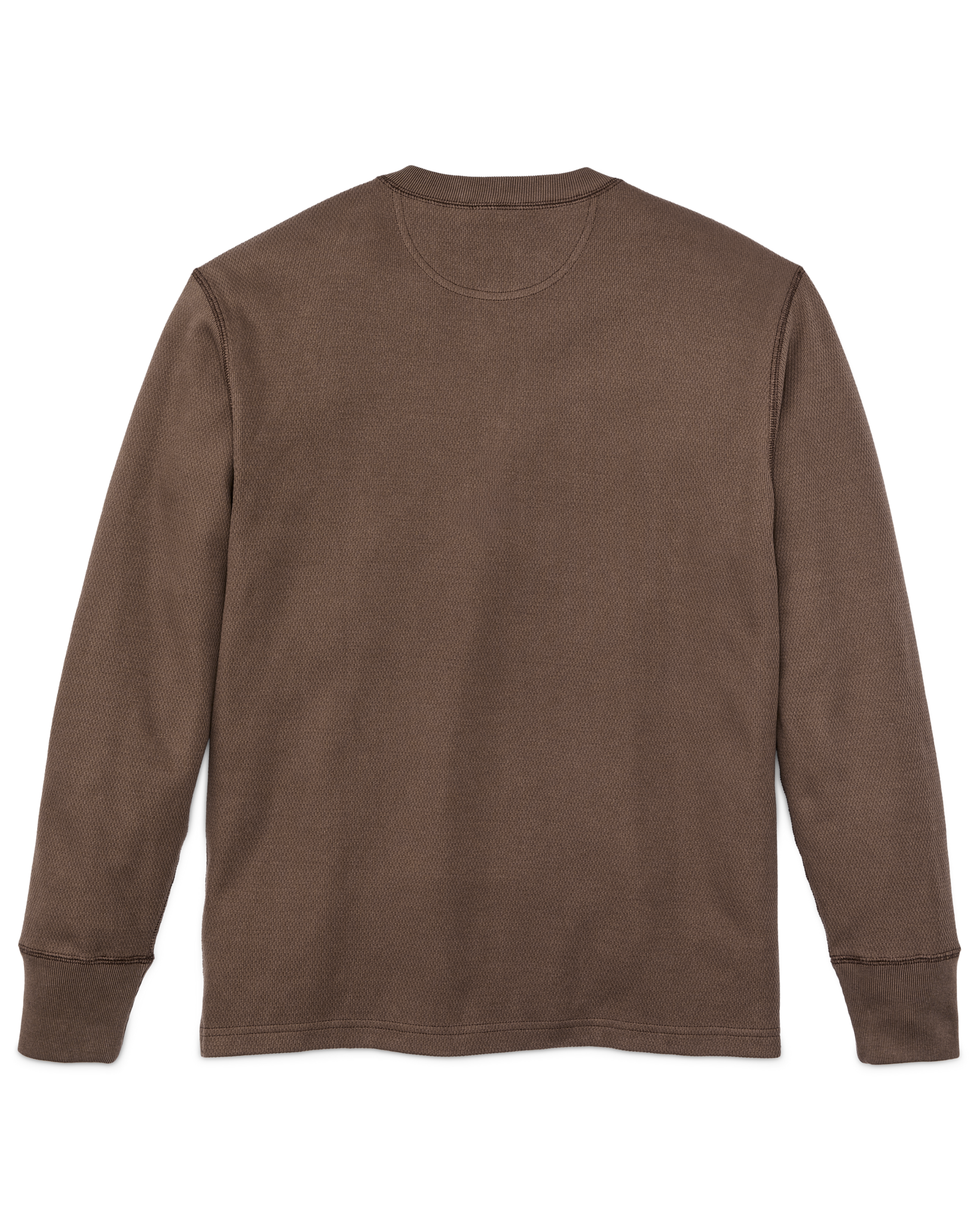 Alternative view of Waffle Knit Henley - Brown