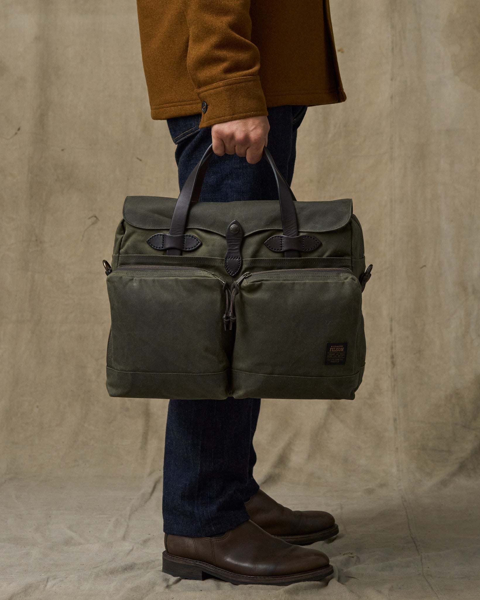 Alternative view of 24 Hour Tin Cloth Briefcase - Otter Green