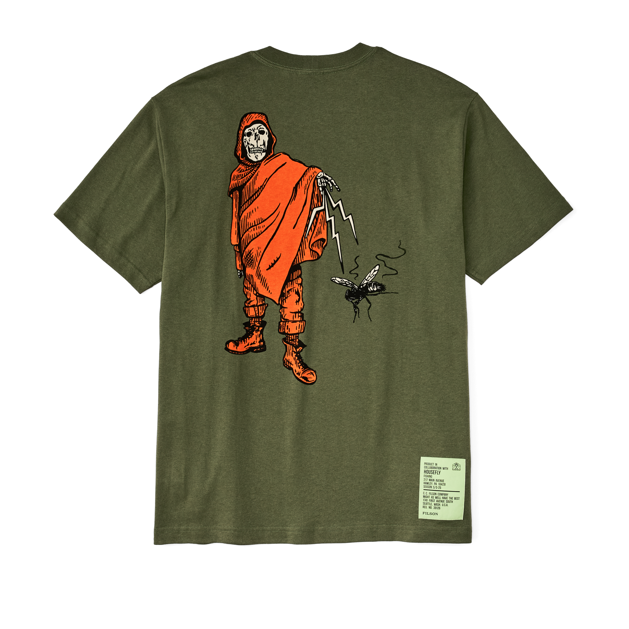 Alternative view of Filson X Housefly Frontier Graphic T-shirt - Cypress / Energy