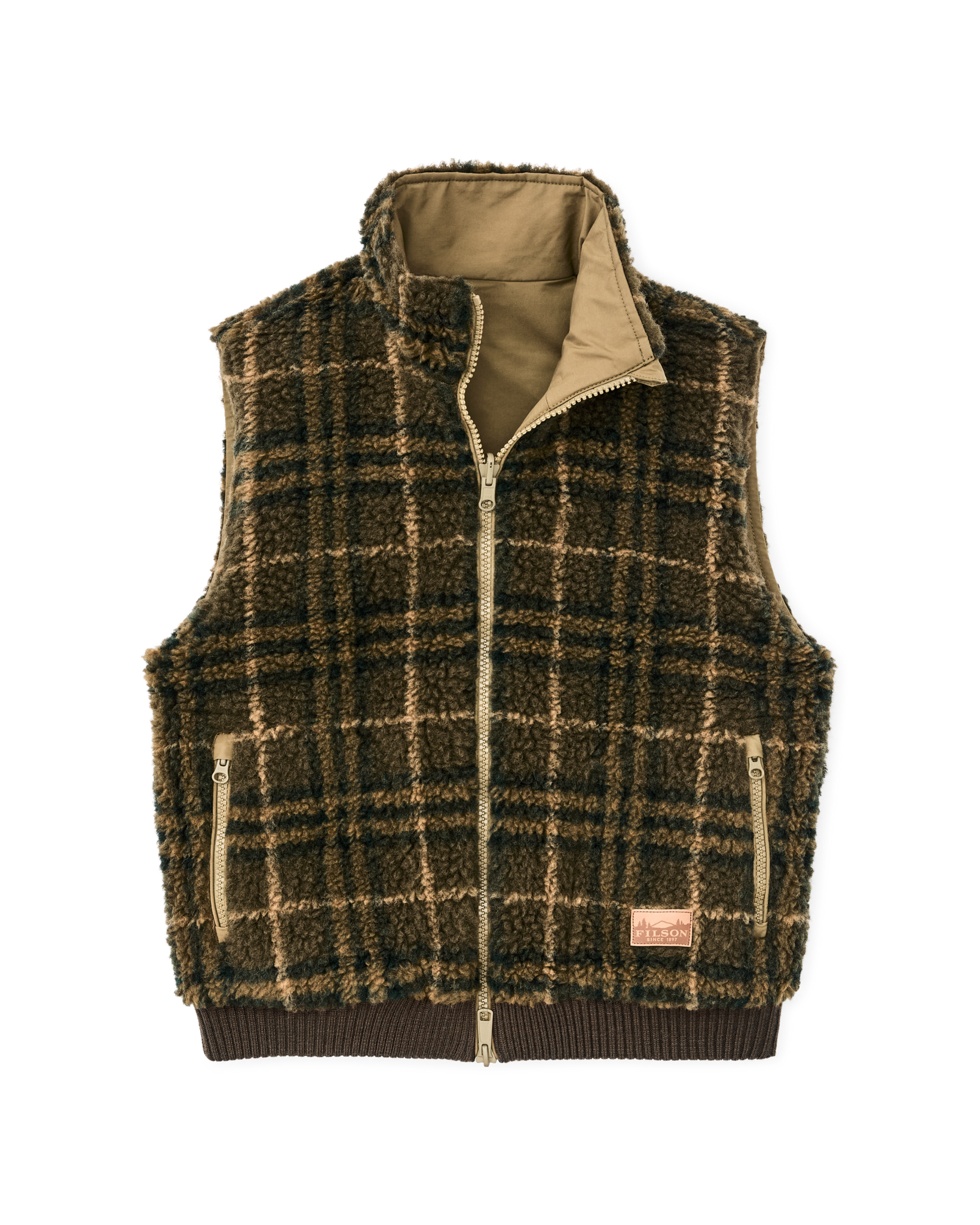 Alternative view of Women's Reversible Woolly Fleece Vest - Tan