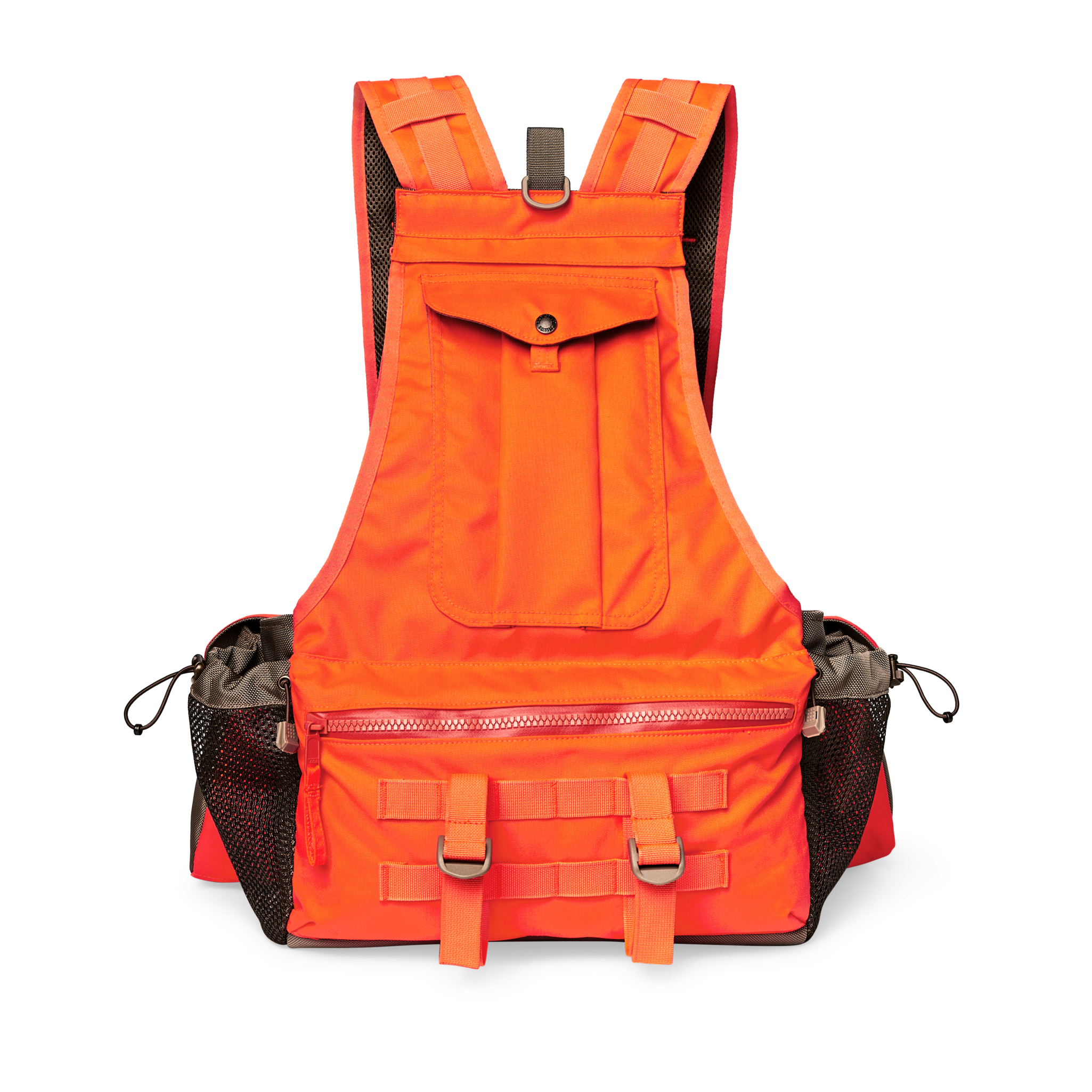 Alternative view of Upland Guide Strap Vest - Dark Tan / Blaze Orange