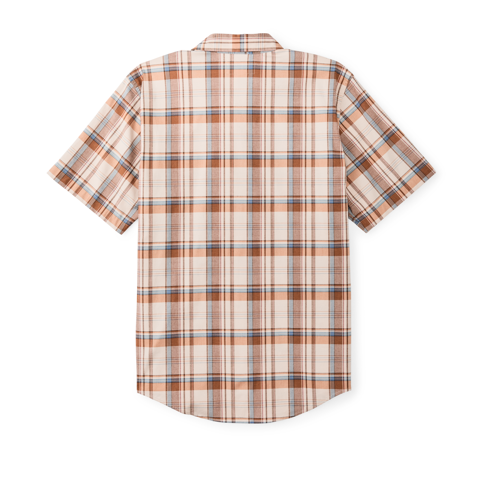 Alternative view of Twin Lakes Short Sleeve Sport Shirt - Beige / Rust Plaid