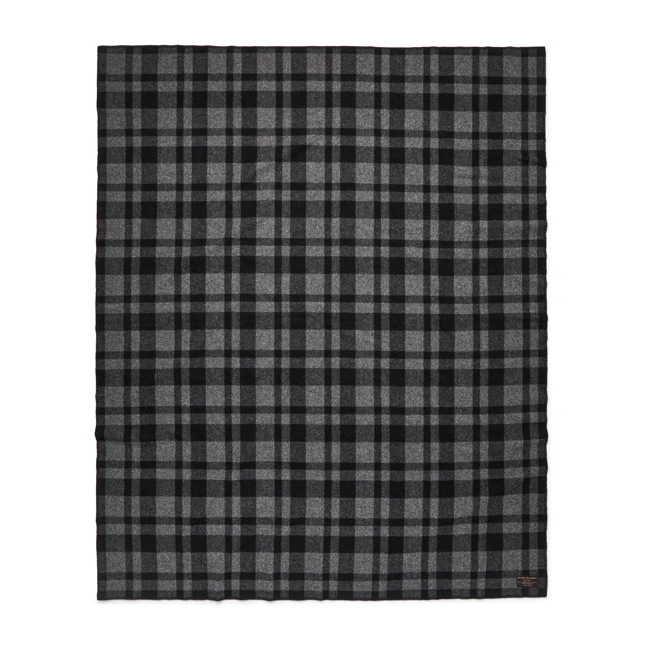 Mackinaw Wool  Blanket - Charcoal Black