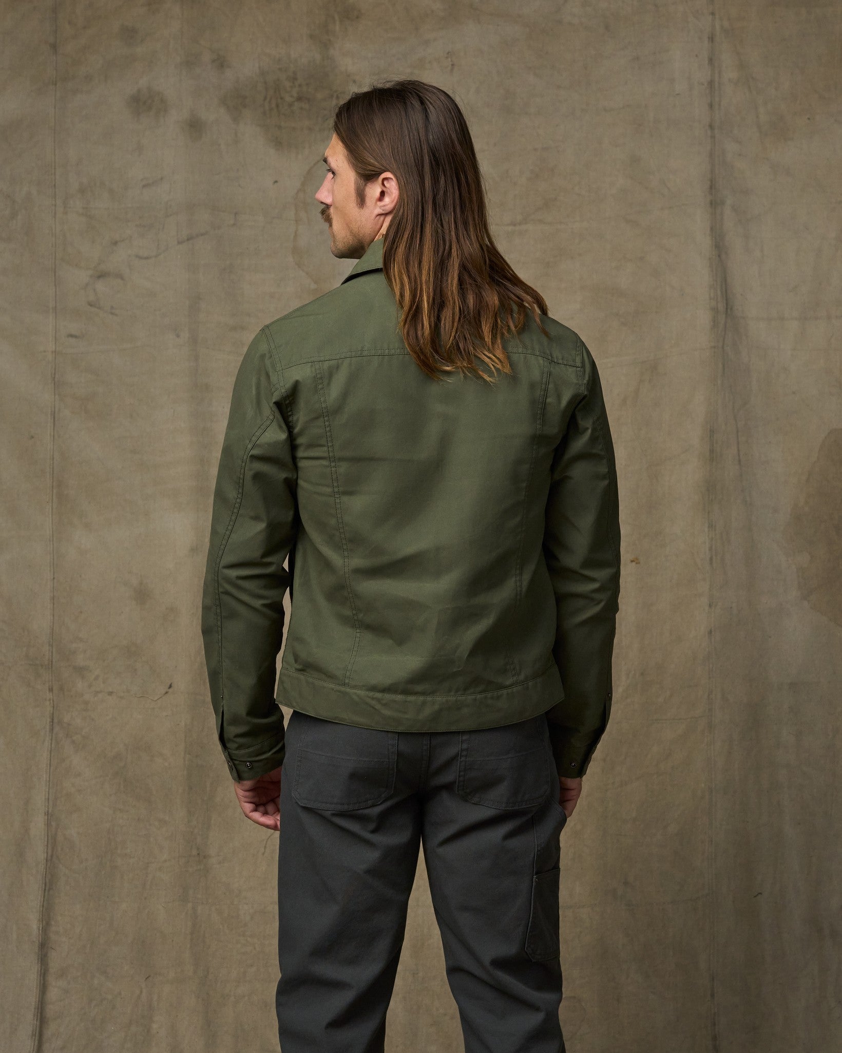 Alternative view of Dry Wax Short Cruiser Jacket - Olive