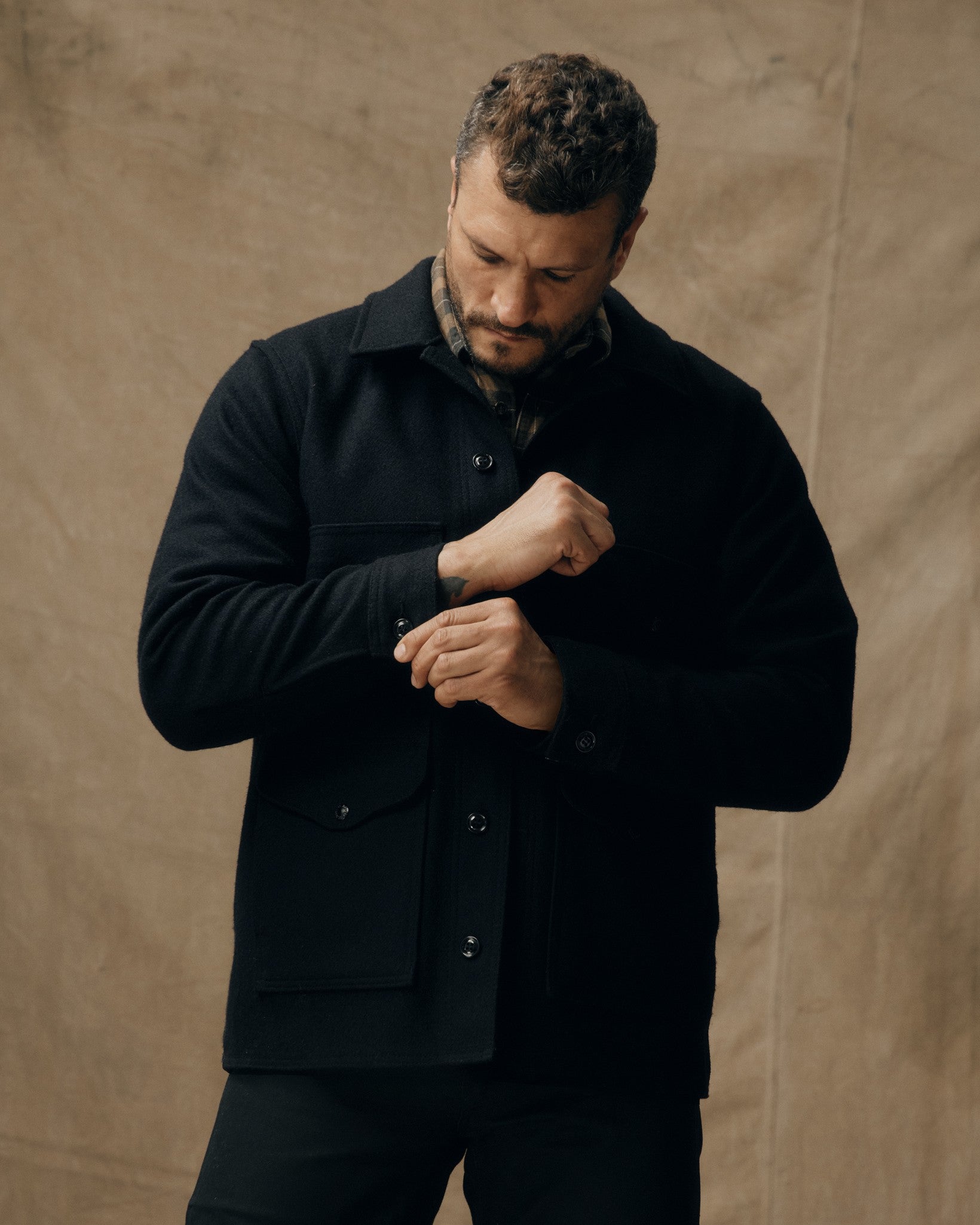 Alternative view of Mackinaw Wool Cruiser Jacket - Dark Navy / Solid