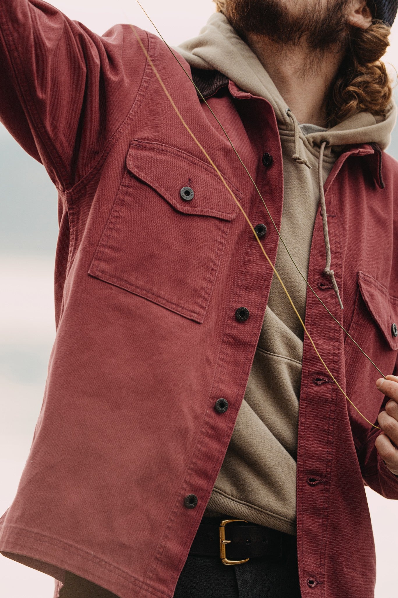 Alternative view of Rustic Canvas Jac-shirt - Red Rock