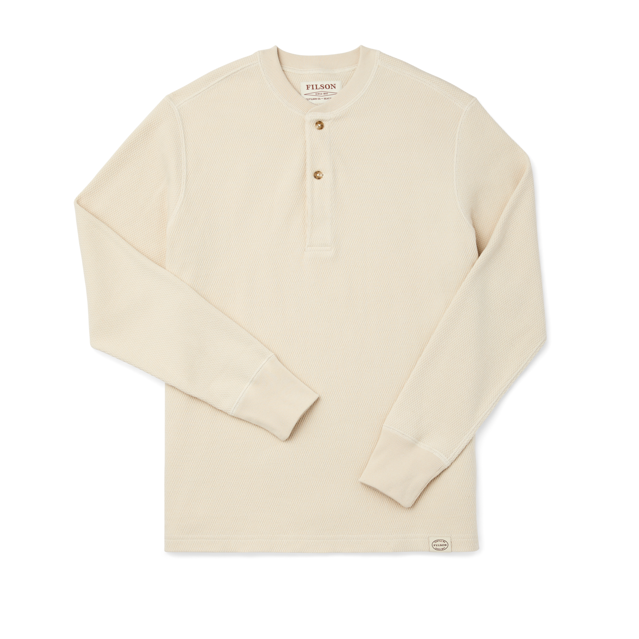 Alternative view of Waffle Knit Henley - Sand