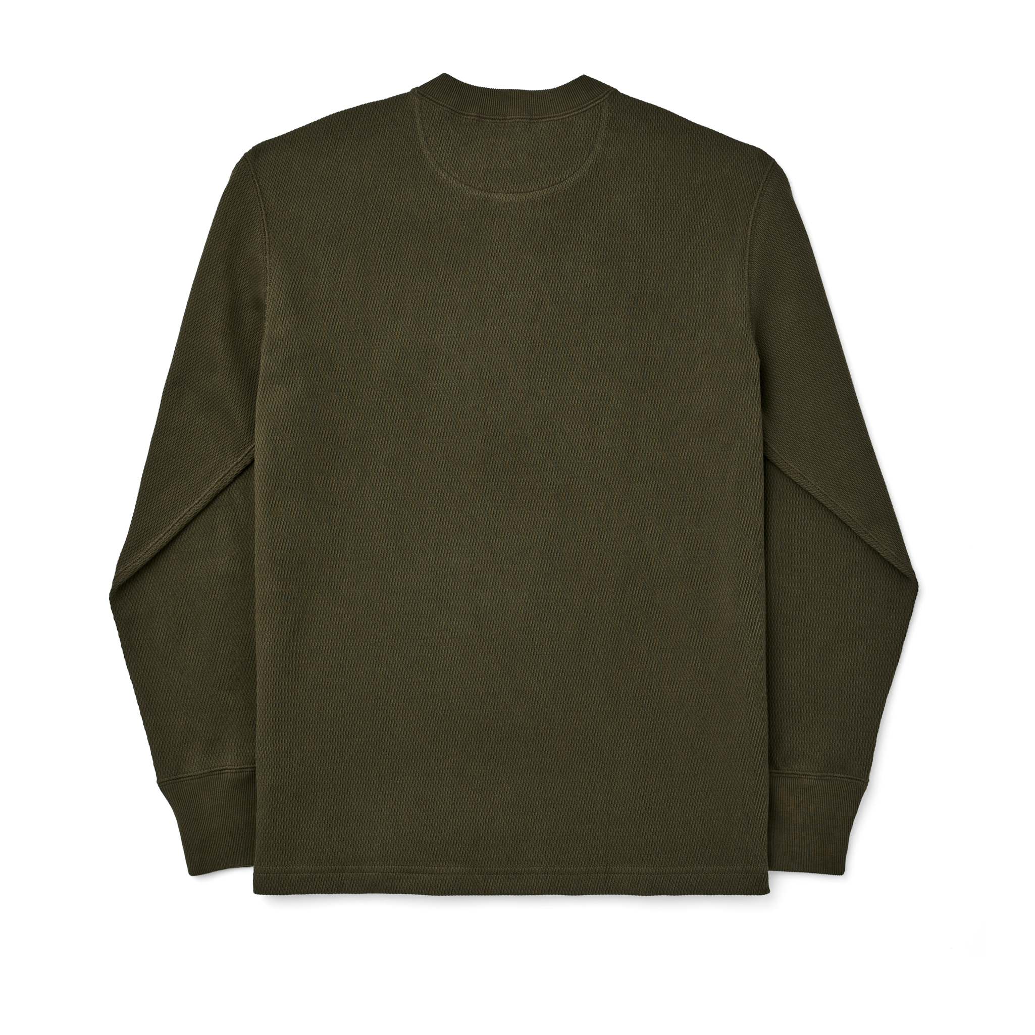 Alternative view of Waffle Knit Henley - Mossy Rock