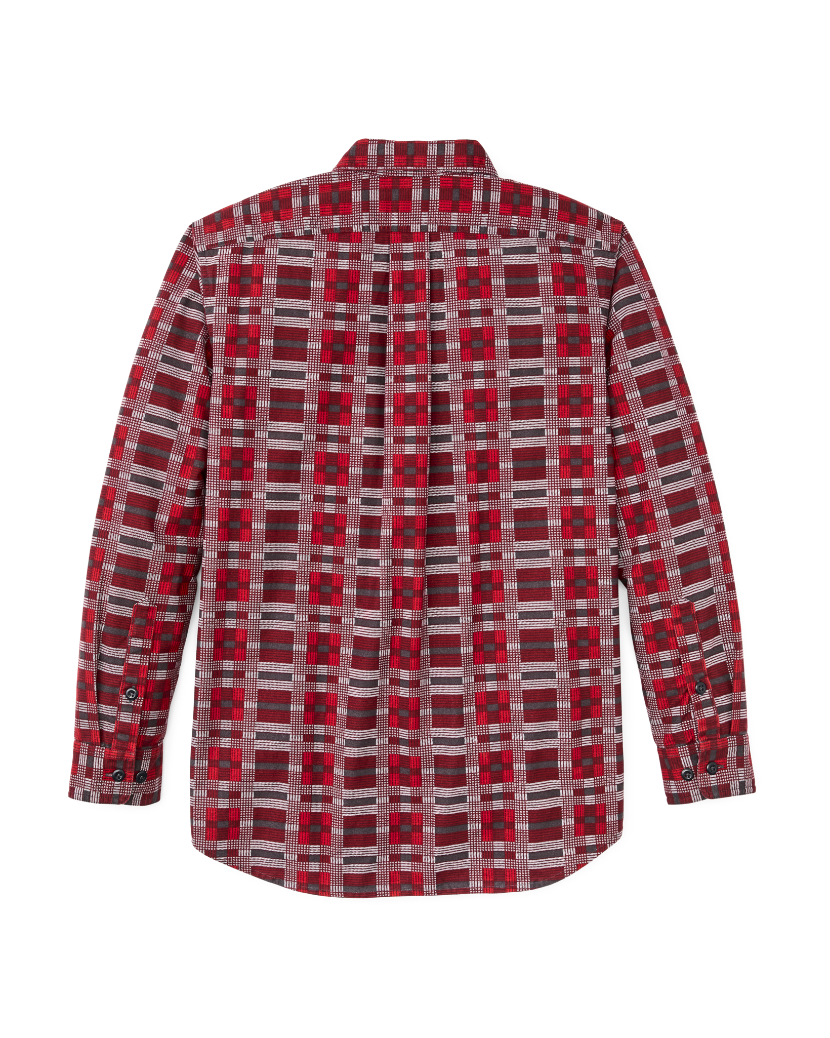 Alternative view of Field Flannel Shirt - Burgundy / Red Plaid