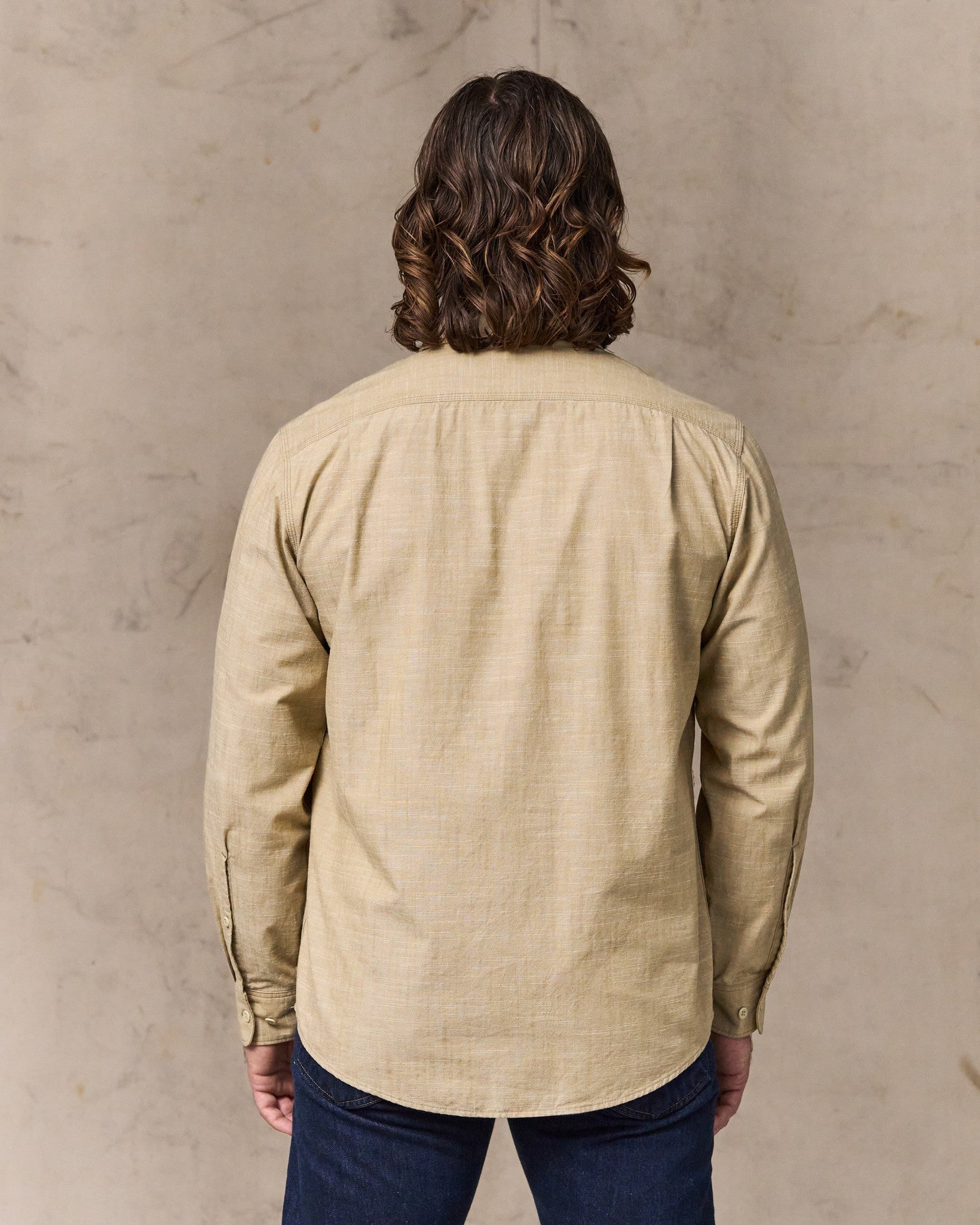 Alternative view of Chambray Cpo Shirt - Tan